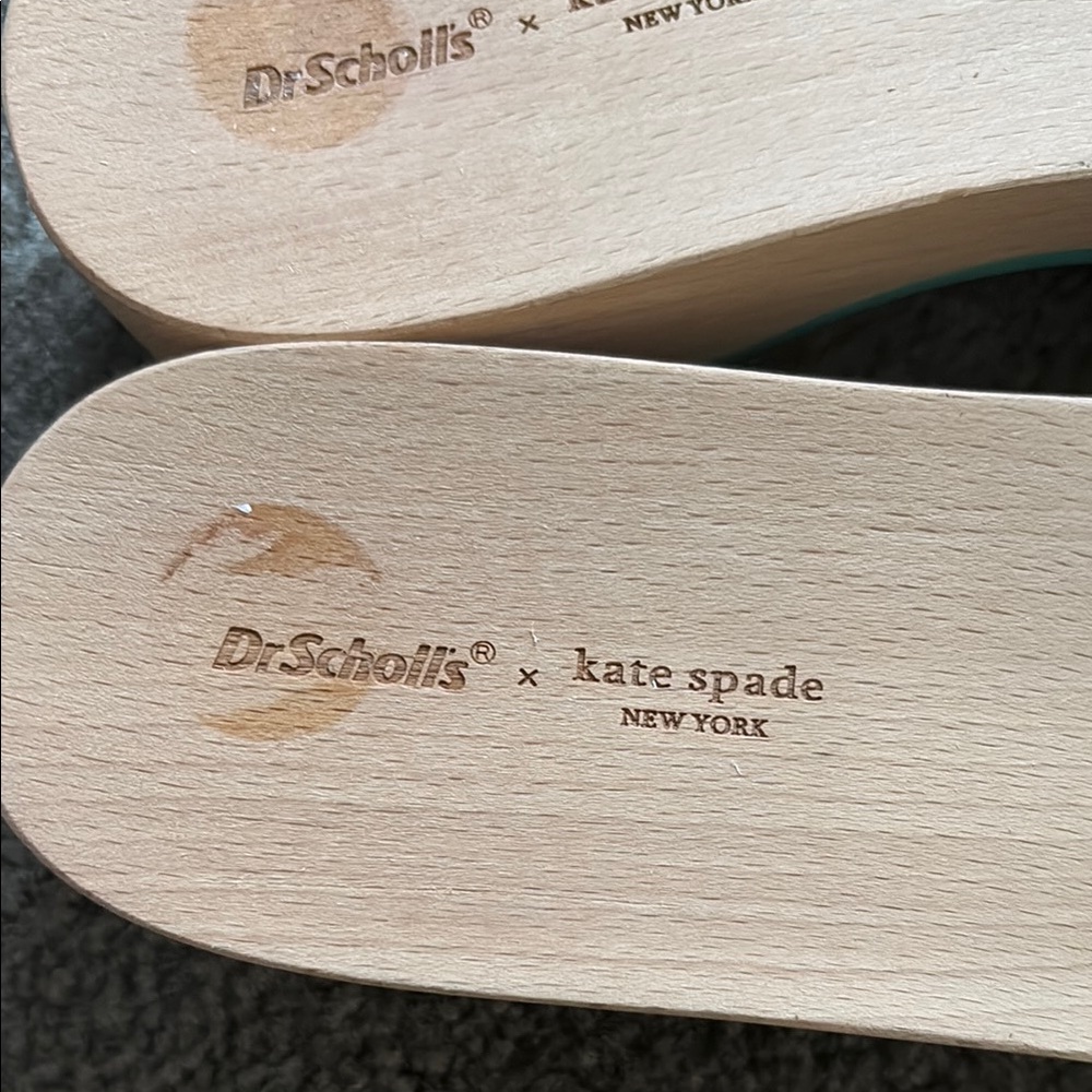 Dr. Scholl's Pink, Green and Brown Striped Slide Sandals - Picture 3 of 5